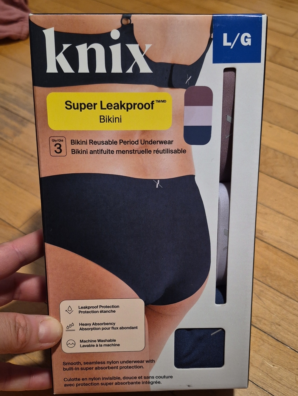 NEW IN BOX - knix Super Leakproof Bikini Briefs - 3 Pc